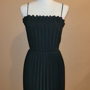#172 Armani Black Pleated Spaghetti Strap